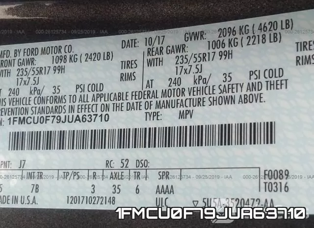 1FMCU0F79JUA63710 фото 10