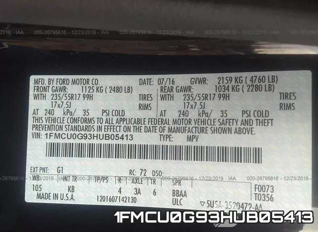 1FMCU0G93HUB05413 фото 10
