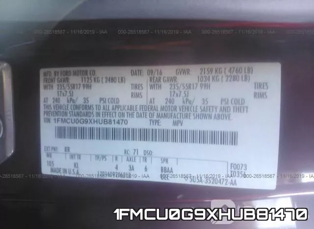 1FMCU0G9XHUB81470 фото 10