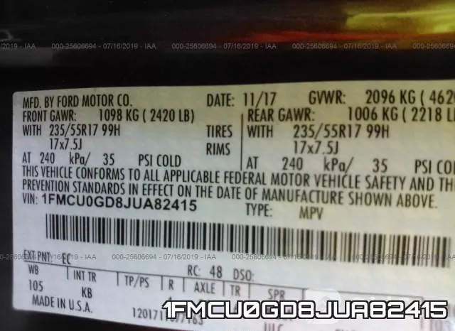 1FMCU0GD8JUA82415 фото 10