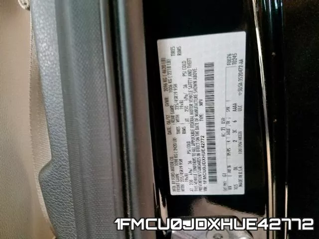 1FMCU0JDXHUE42772 фото 2