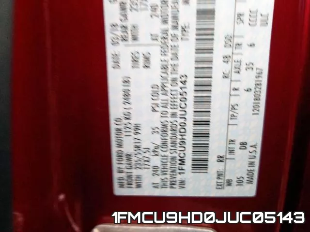 1FMCU9HD0JUC05143 фото 2