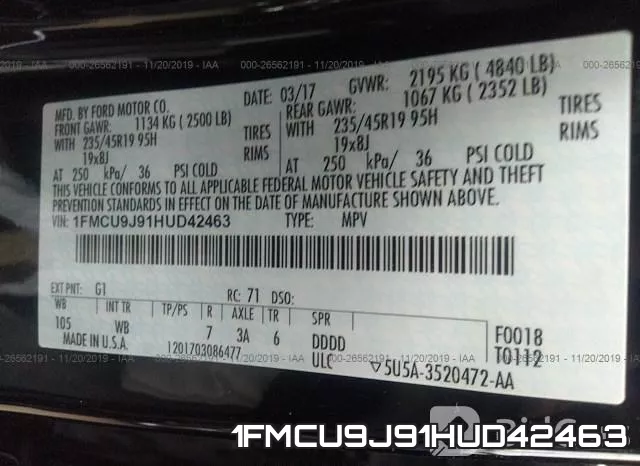 1FMCU9J91HUD42463 фото 10
