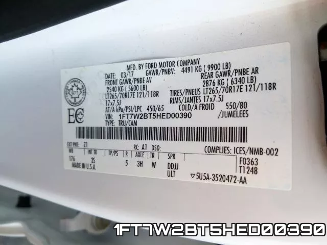 1FT7W2BT5HED00390 фото 2