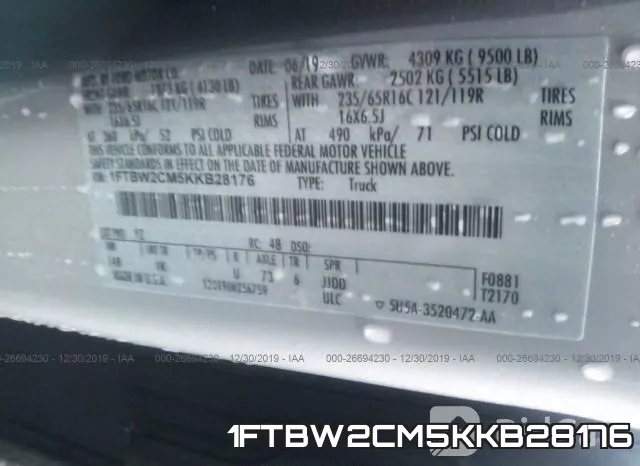 1FTBW2CM5KKB28176 фото 10