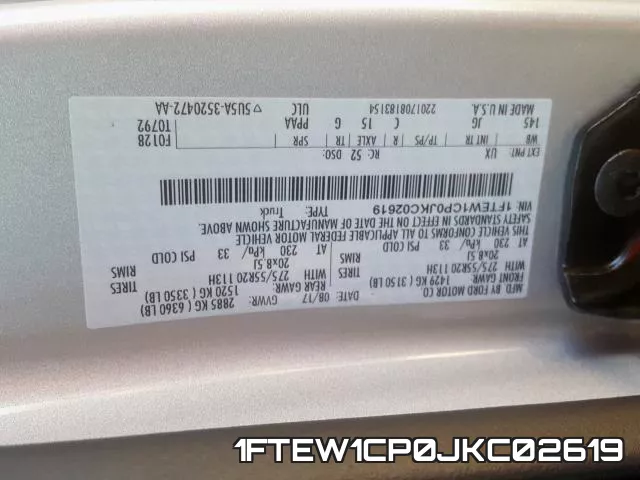 1FTEW1CP0JKC02619 фото 2