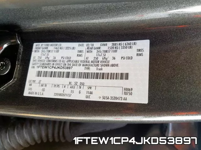 1FTEW1CP4JKD53897 фото 2
