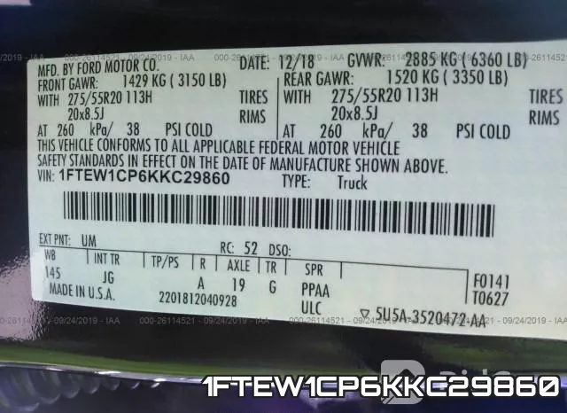 1FTEW1CP6KKC29860 фото 10