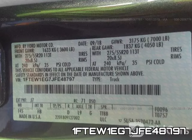 1FTEW1EG7JFE48797 фото 10