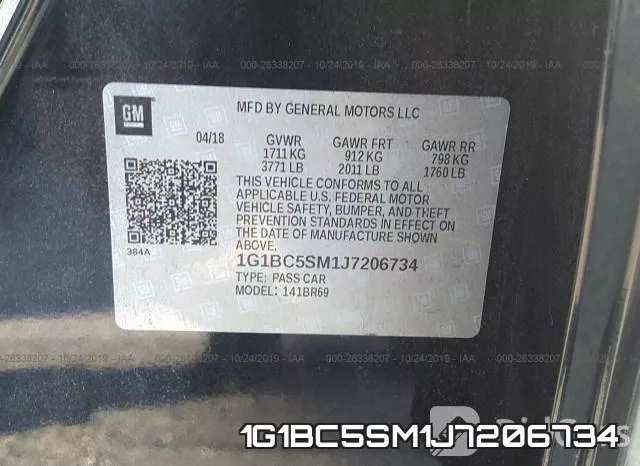 1G1BC5SM1J7206734 фото 10