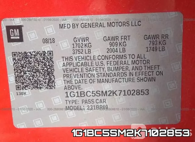1G1BC5SM2K7102853 фото 10