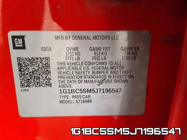 1G1BC5SM5J7196547 фото 2