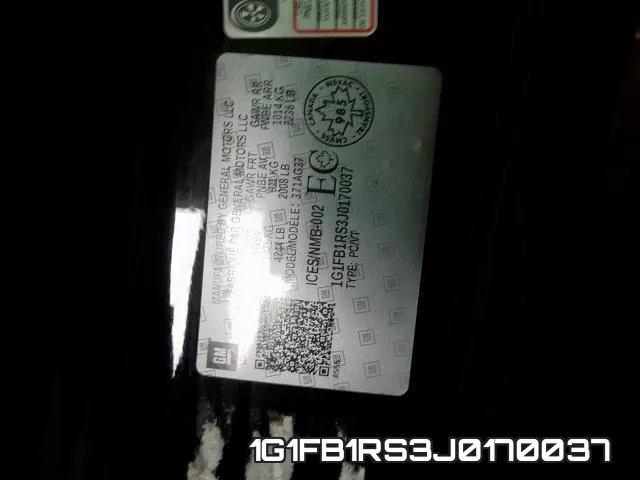 1G1FB1RS3J0170037 фото 2