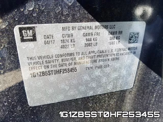 1G1ZB5ST0HF253455 фото 2