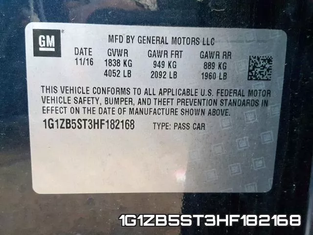 1G1ZB5ST3HF182168 фото 2