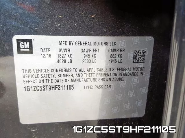 1G1ZC5ST9HF211105 фото 2