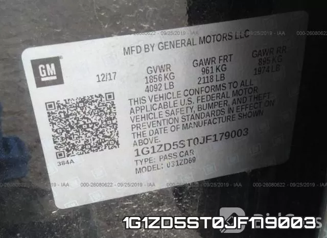 1G1ZD5ST0JF179003 фото 10
