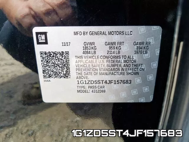 1G1ZD5ST4JF157683 фото 2