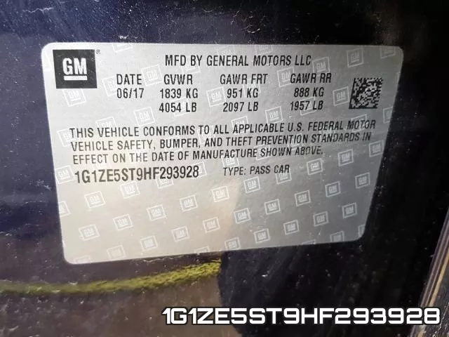 1G1ZE5ST9HF293928 фото 2