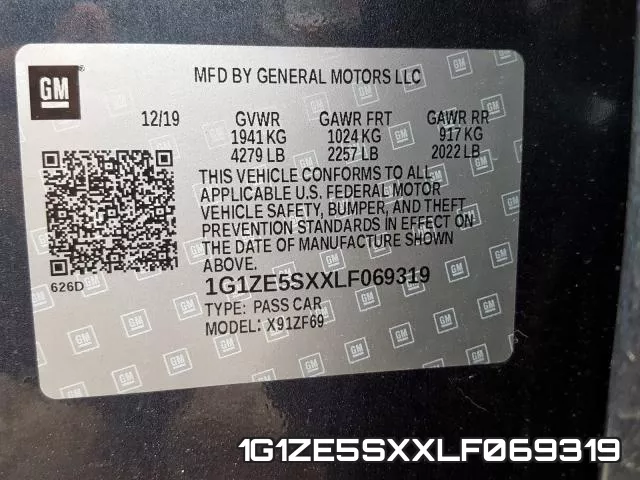1G1ZE5SXXLF069319 фото 2