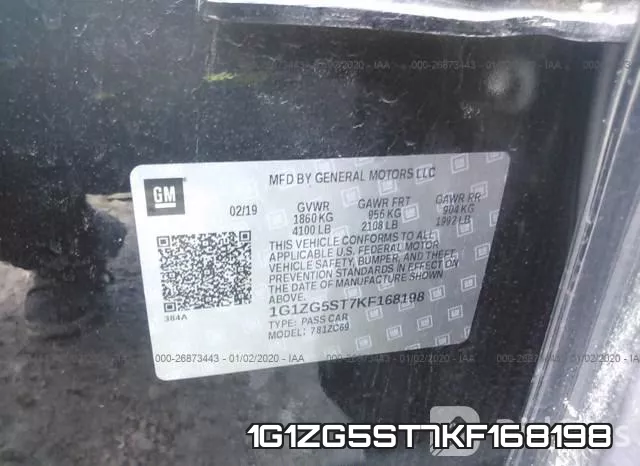 1G1ZG5ST7KF168198 фото 10