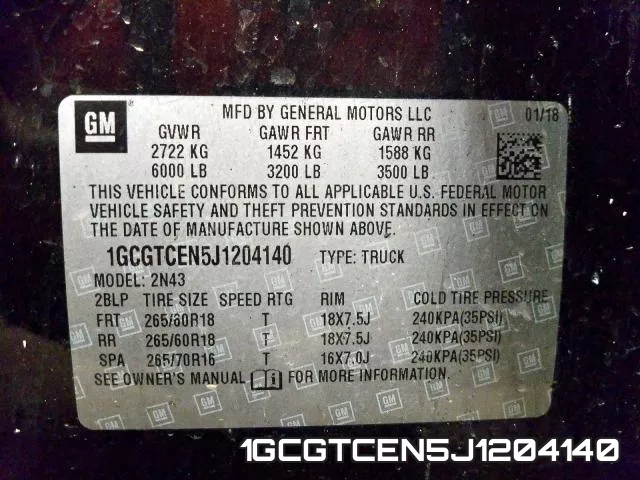 1GCGTCEN5J1204140 фото 2