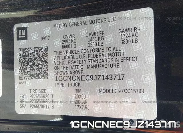 1GCNCNEC9JZ143717 фото 10