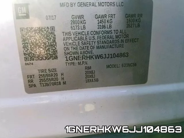 1GNERHKW6JJ104863 фото 2