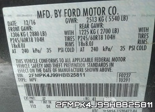 2FMPK4J99HBB25811 фото 10
