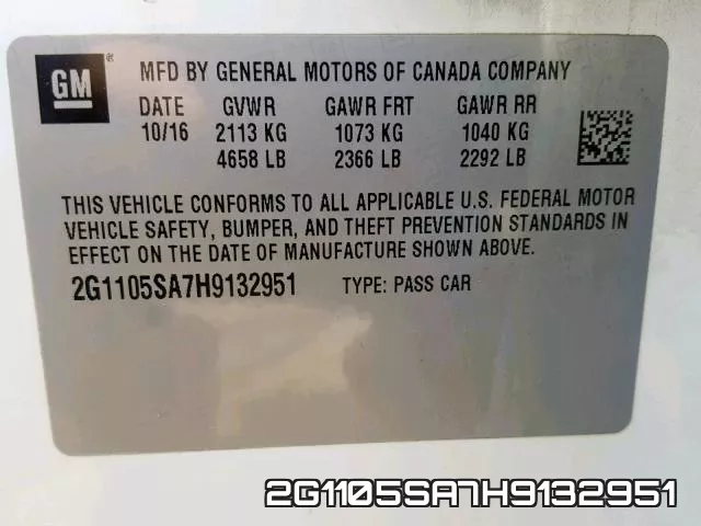 2G1105SA7H9132951 фото 2