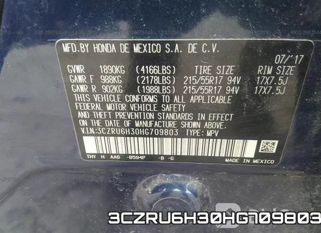 3CZRU6H30HG709803 фото 10
