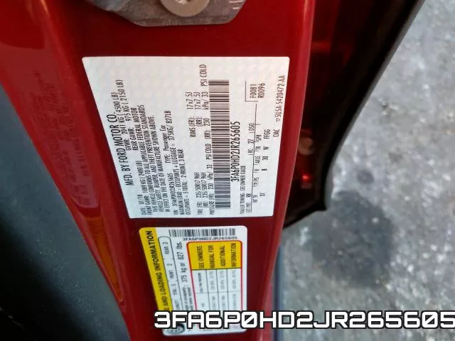 3FA6P0HD2JR265605 фото 2