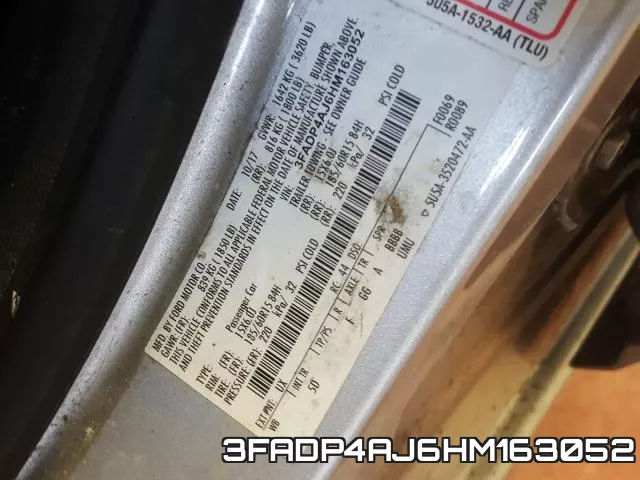 3FADP4AJ6HM163052 фото 2