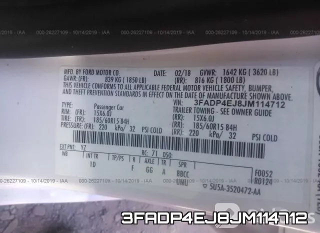 3FADP4EJ8JM114712 фото 9