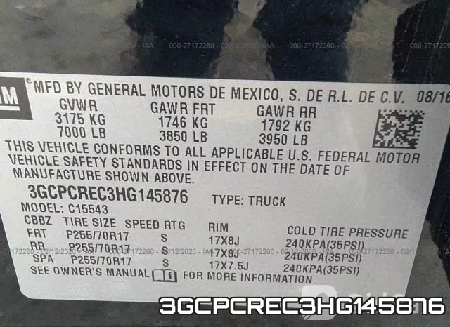 3GCPCREC3HG145876 фото 10