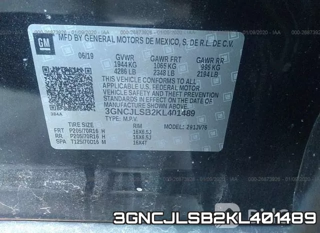 3GNCJLSB2KL401489 фото 10