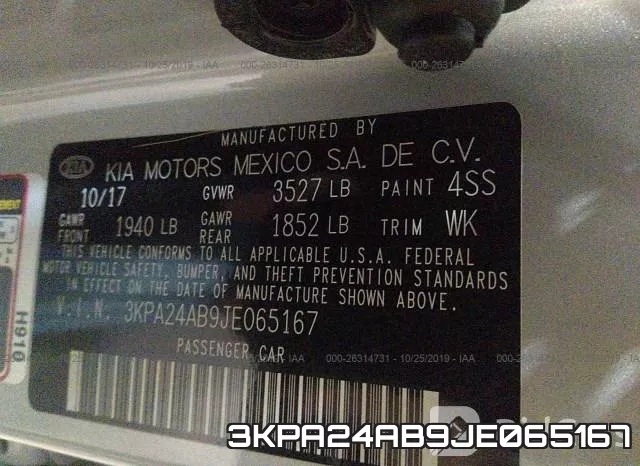 3KPA24AB9JE065167 фото 10