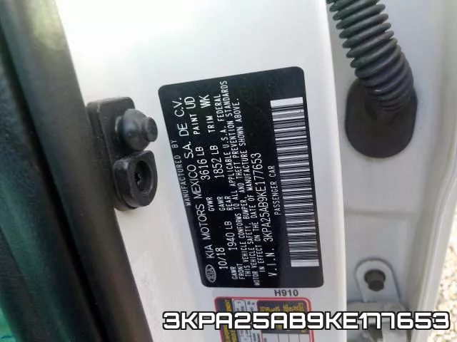 3KPA25AB9KE177653 фото 2