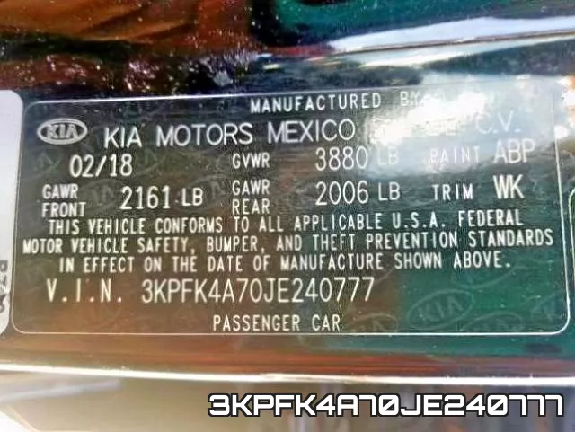 3KPFK4A70JE240777 фото 2