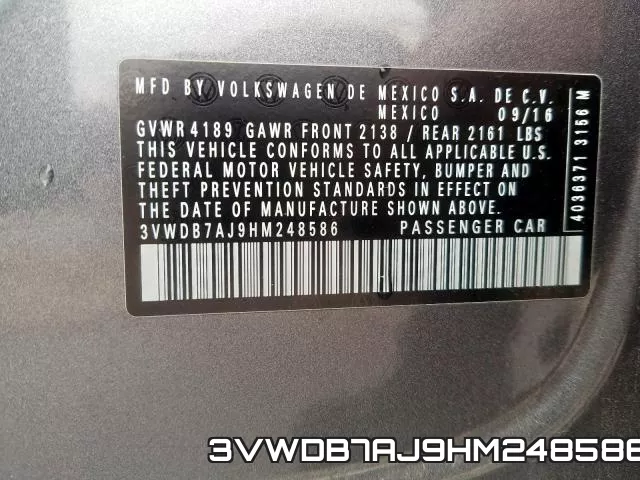 3VWDB7AJ9HM248586 фото 2