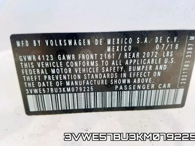 3VWE57BU3KM079225 фото 2