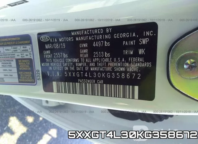 5XXGT4L30KG358672 фото 10