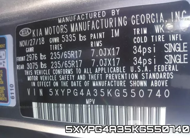 5XYPG4A35KG550740 фото 10