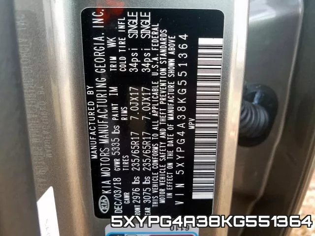 5XYPG4A38KG551364 фото 2