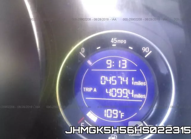 JHMGK5H56HS022315 фото 8