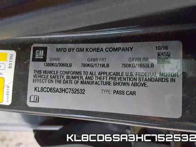 KL8CD6SA3HC752532 фото 2