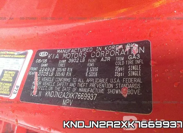 KNDJN2A2XK7669937 фото 10