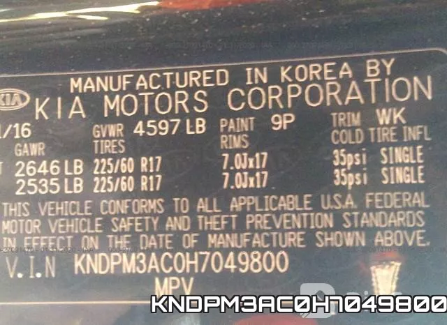 KNDPM3AC0H7049800 фото 10