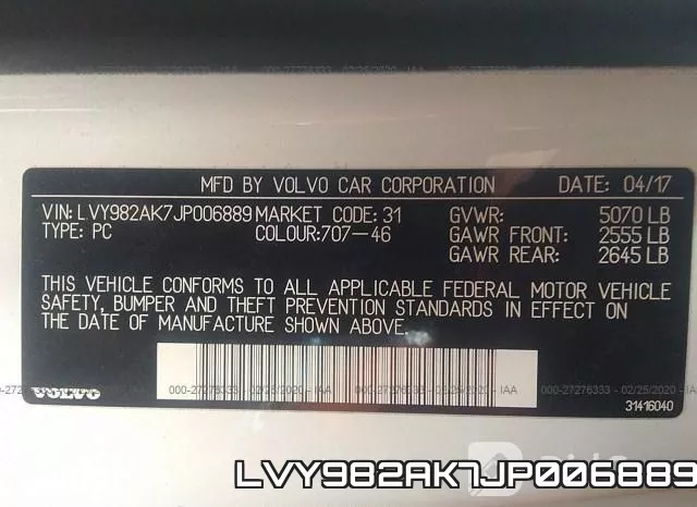 LVY982AK7JP006889 фото 10