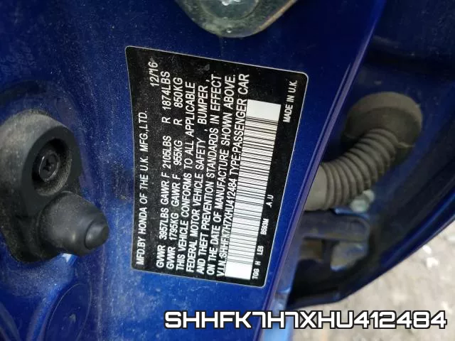 SHHFK7H7XHU412484 фото 2